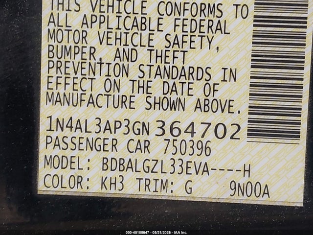 Nissan Altima 2.5 S