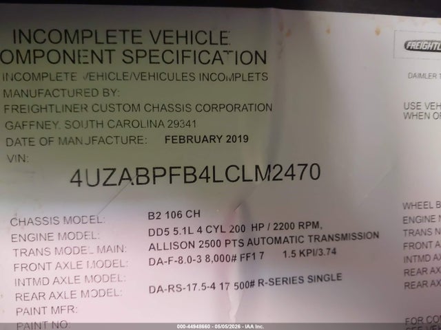 Freightliner Chassis B2b