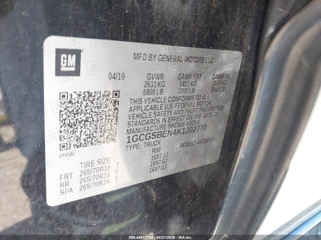 Chevrolet Colorado Wt