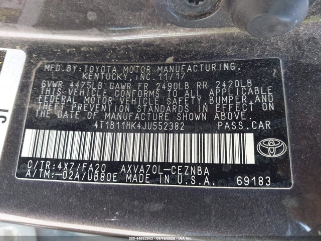 Toyota Camry Le