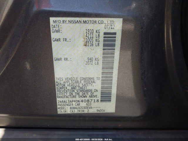 Nissan Altima 2.5 Sl