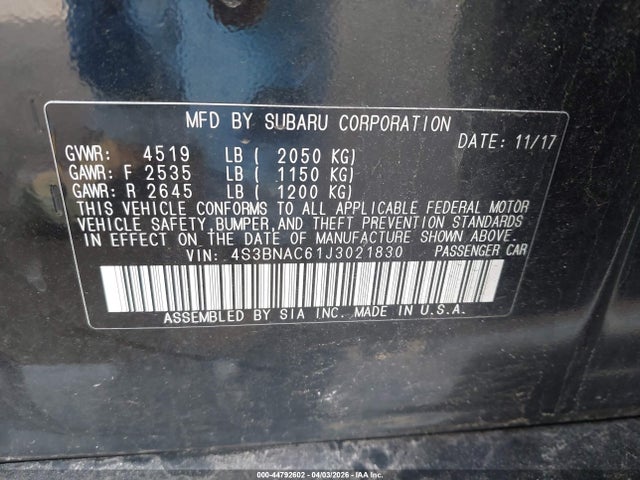 Subaru Legacy 2.5i Premium