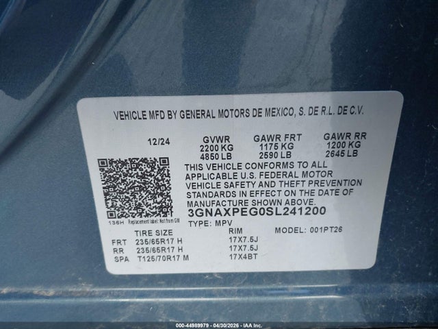 Chevrolet Equinox Awd Lt