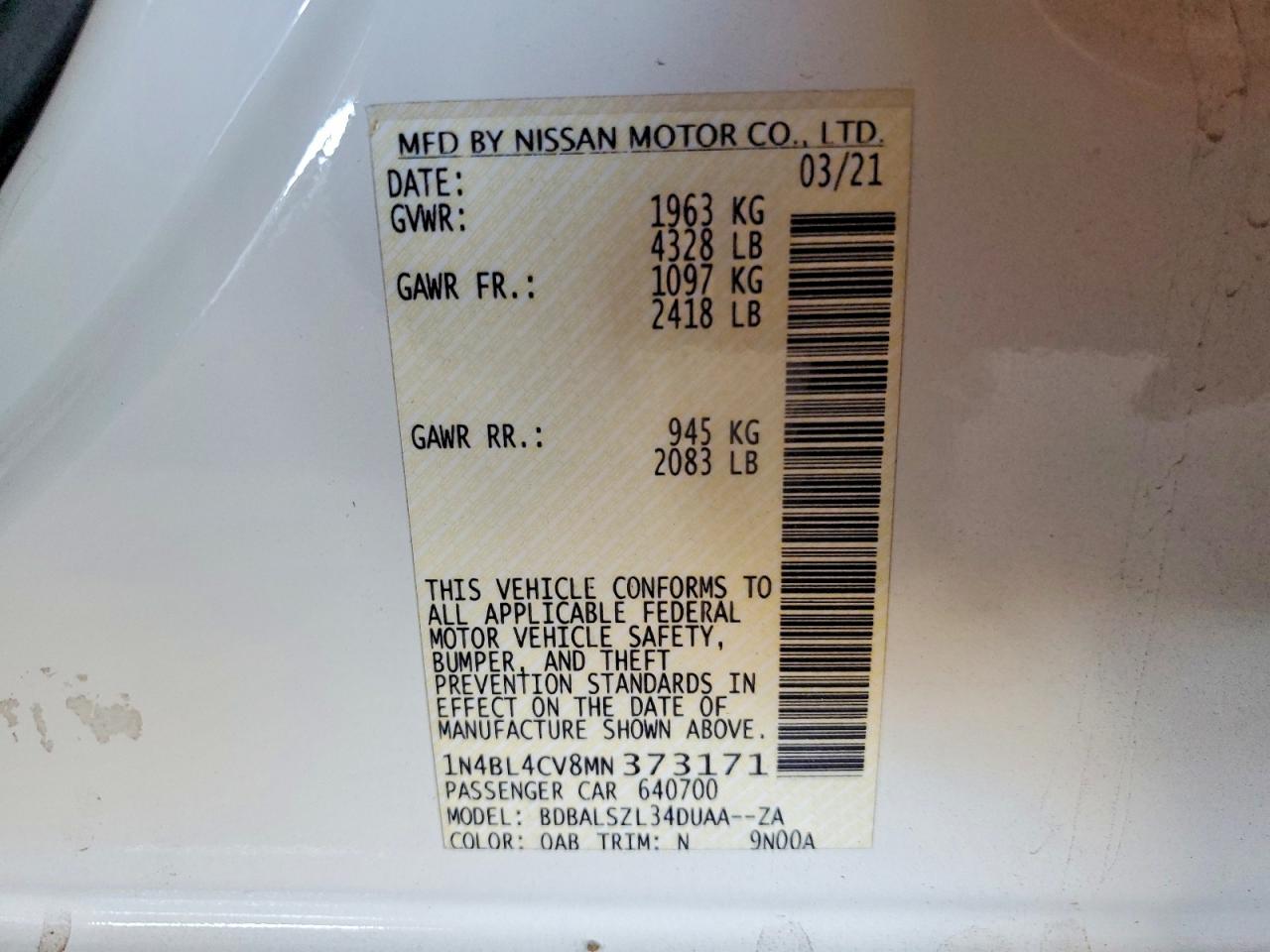 Nissan Altima 2.5 Sr