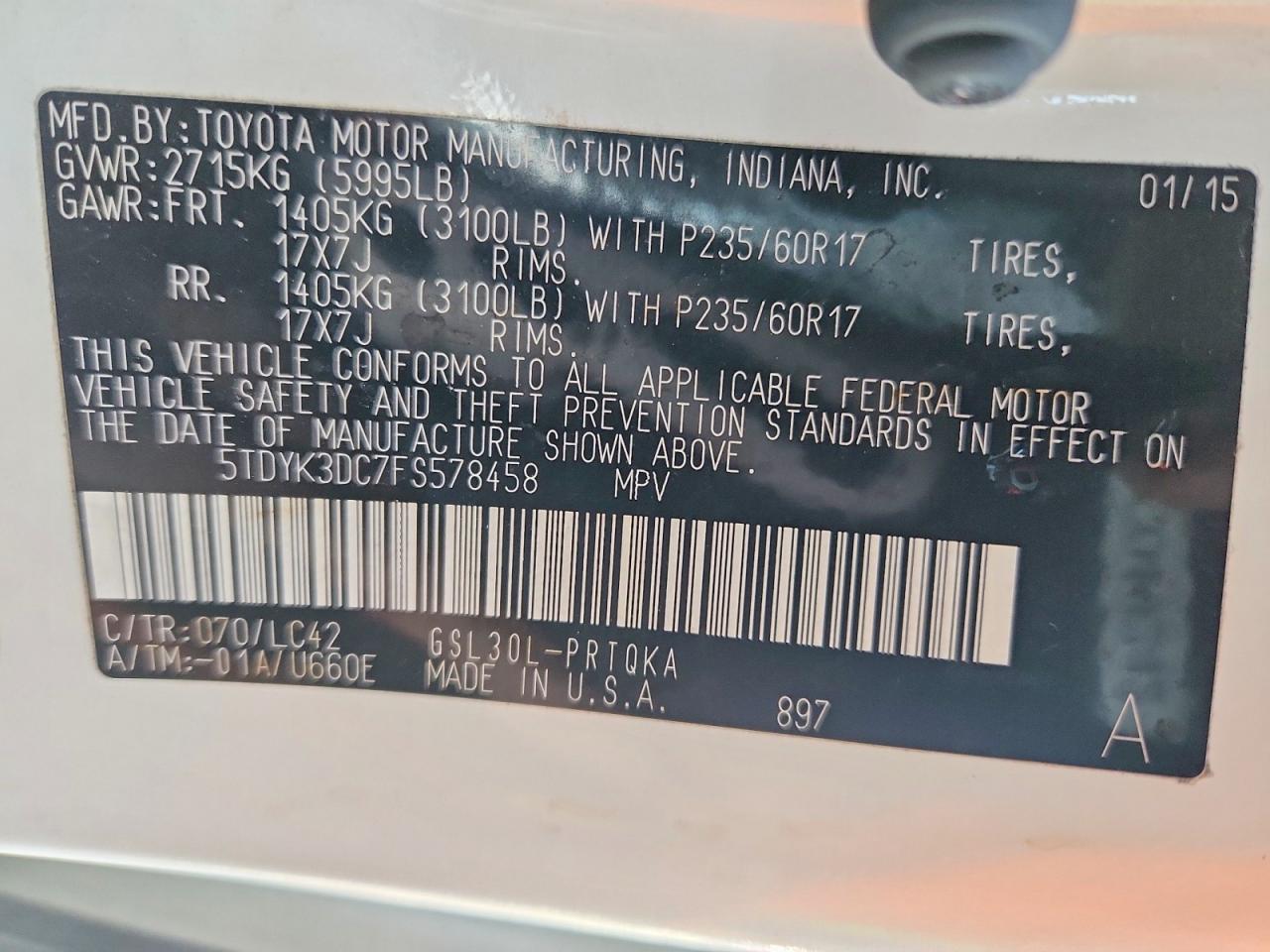 Toyota Sienna Xle Premium 8-passenger