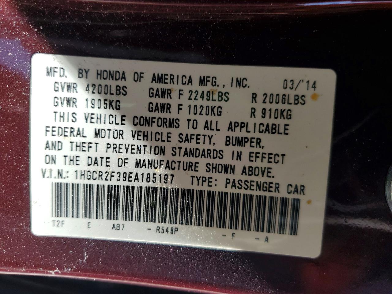 Honda Accord Lx