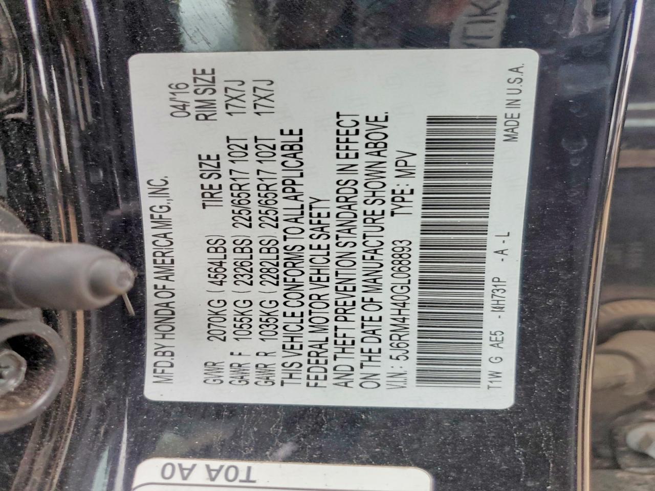 Honda Crv Se