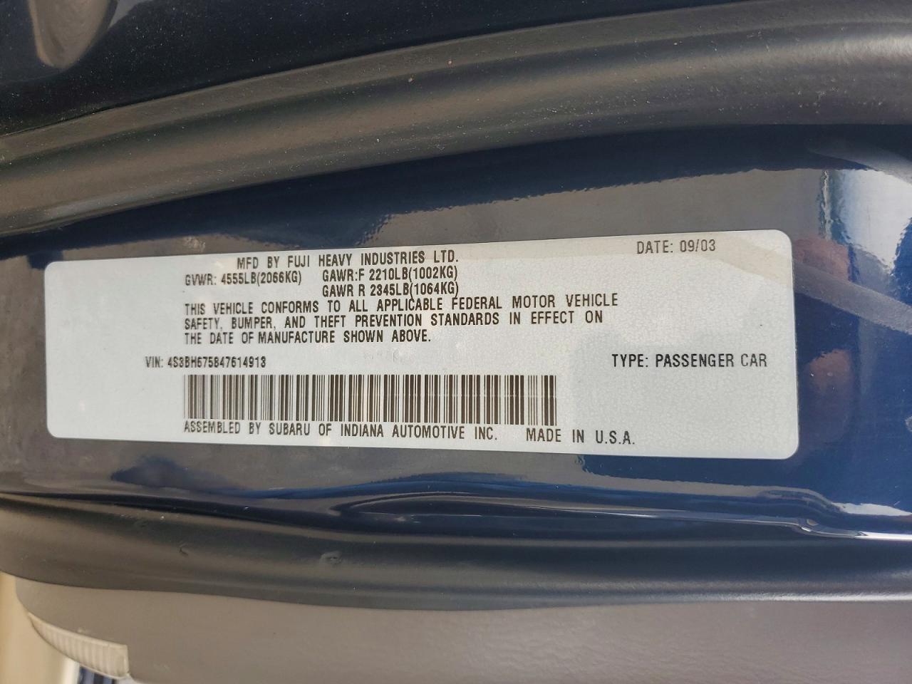 Subaru Legacy Outback Awp