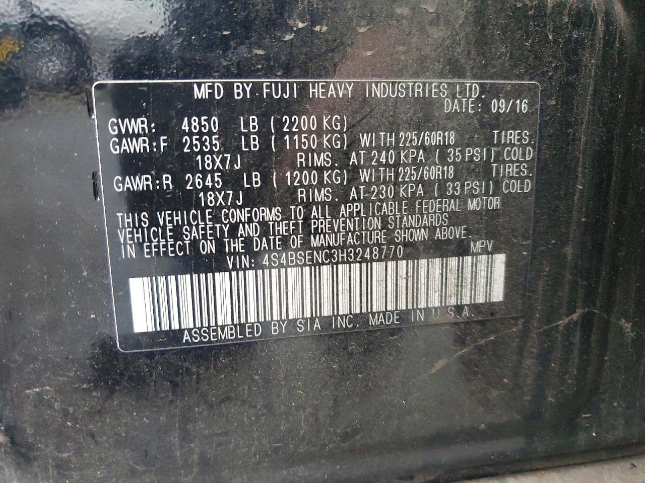 Subaru Outback 3.6r Limited
