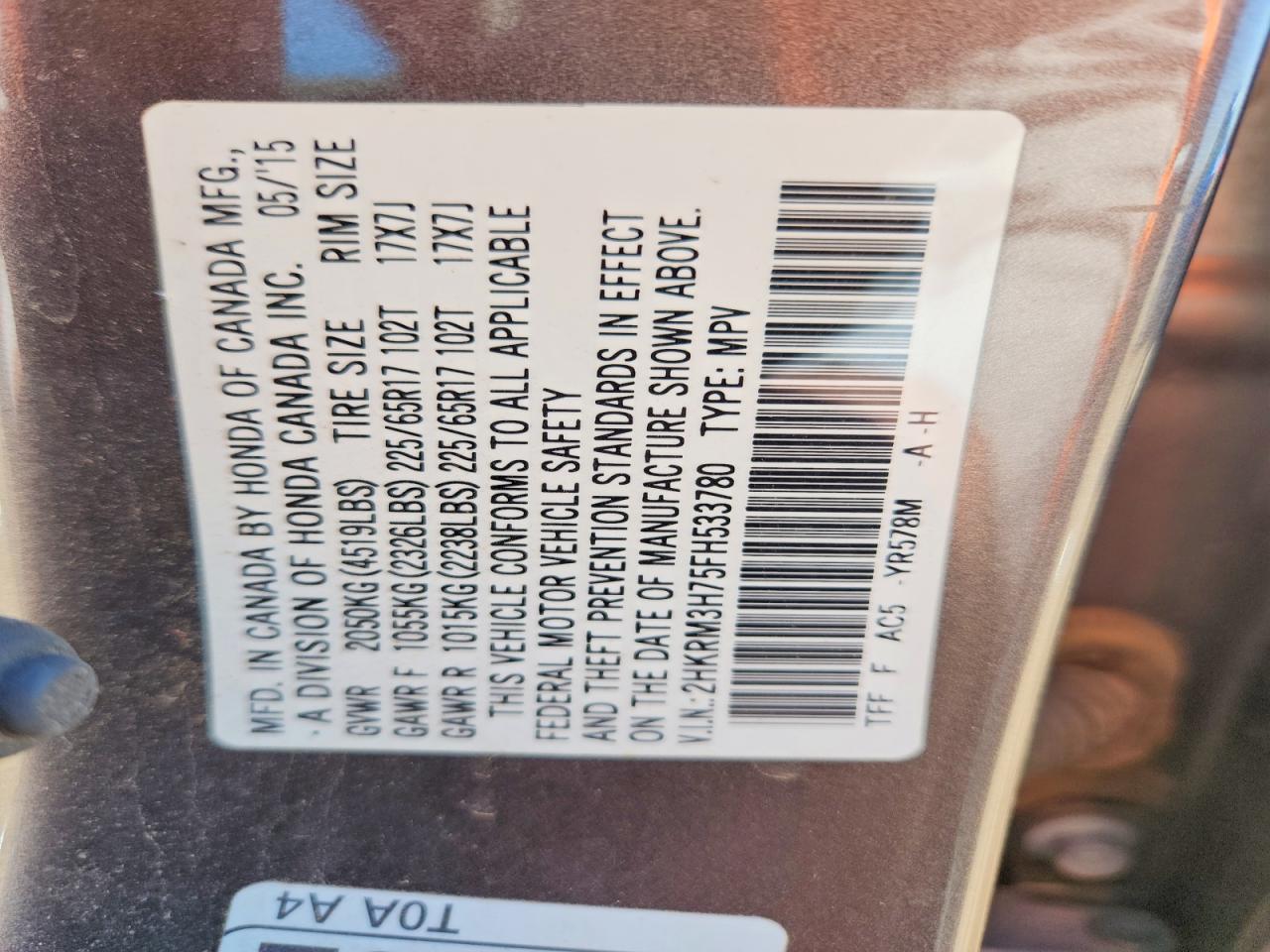 Honda Crv Exl