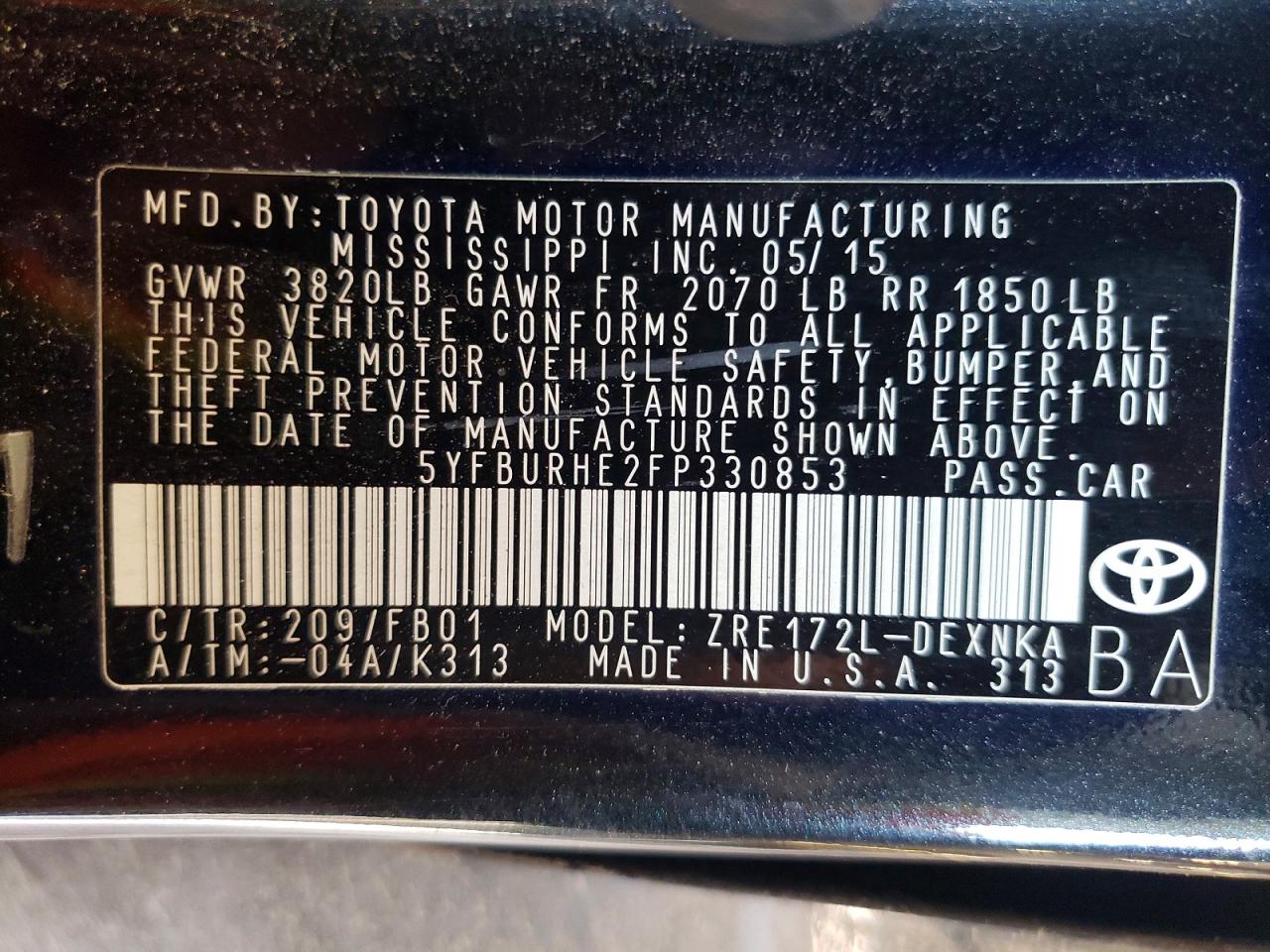 Toyota Corolla Le