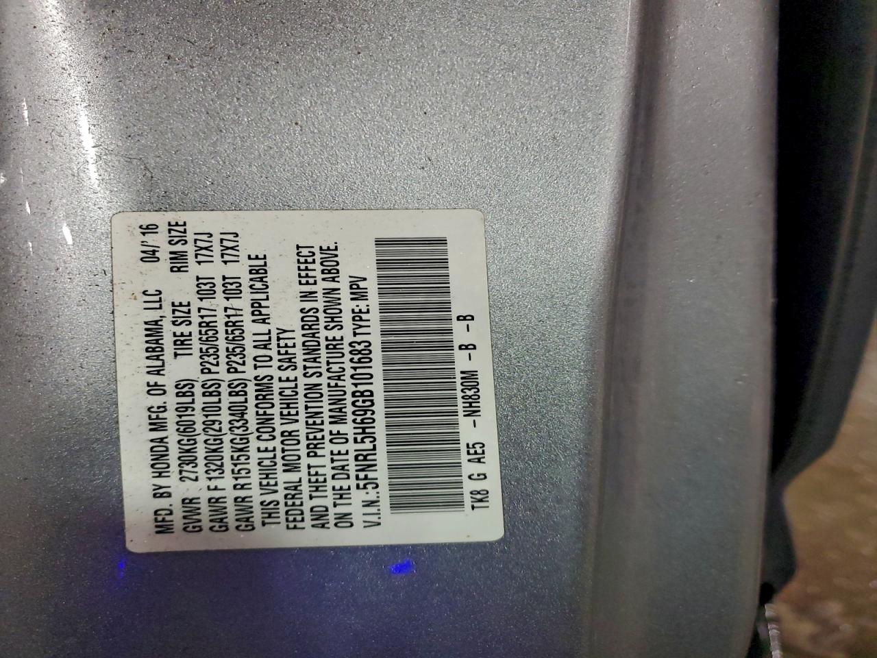 Honda Odyssey Exl