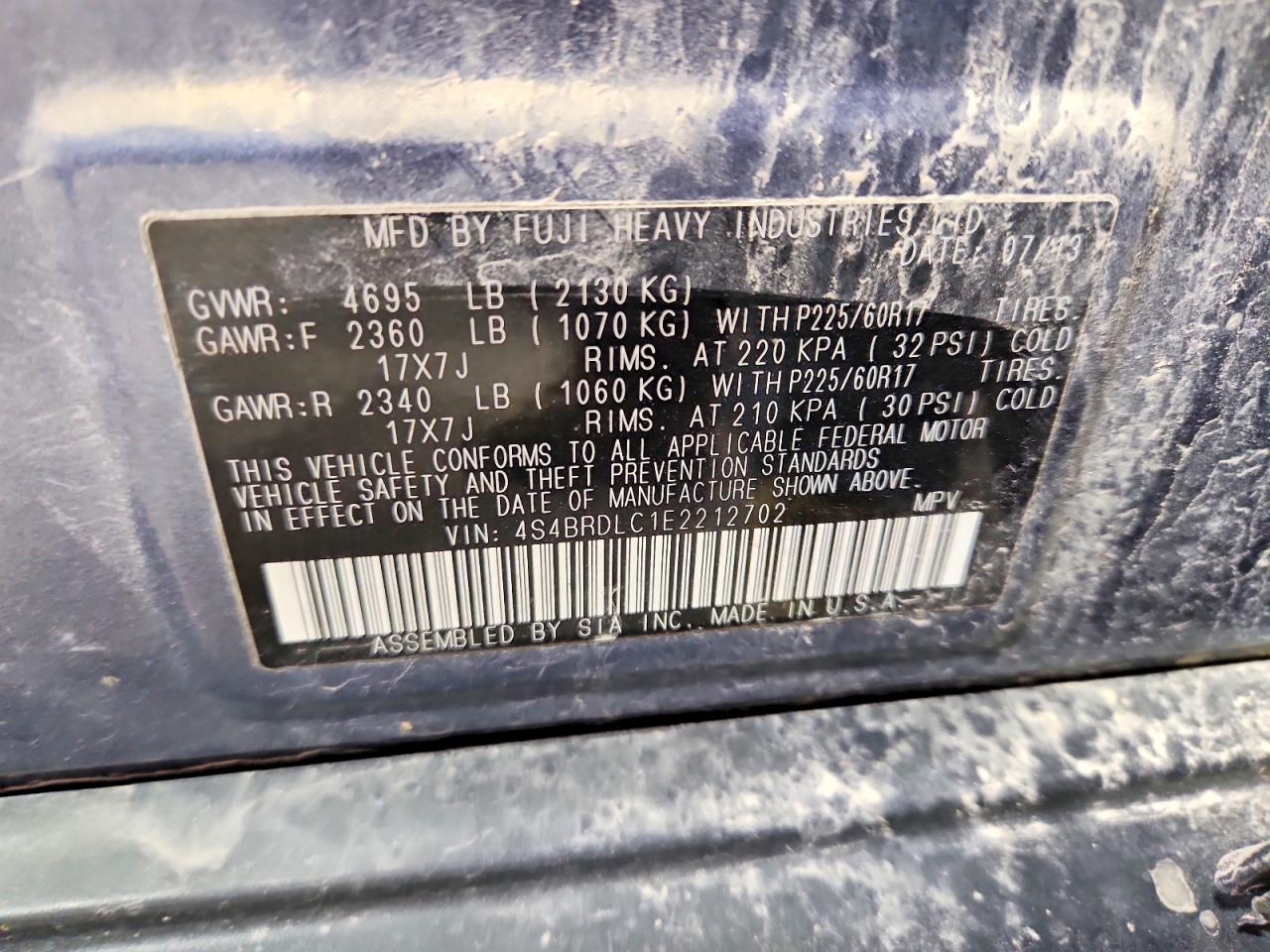 Subaru Outback 3.6r Limited
