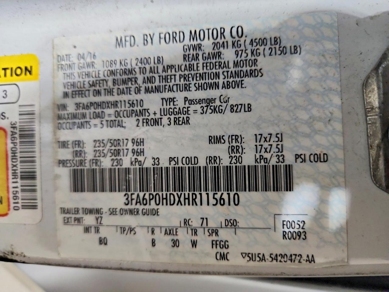 Ford Fusion Se