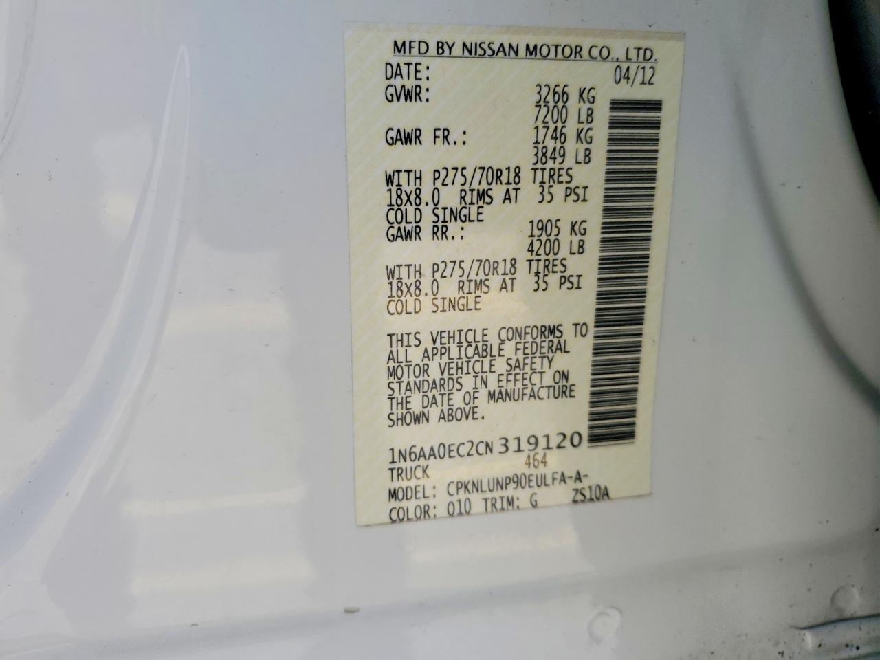 Nissan Titan Sv