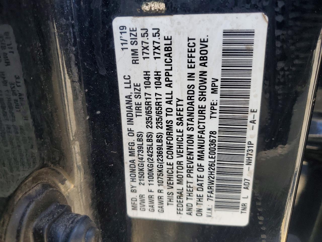 Honda Crv Lx
