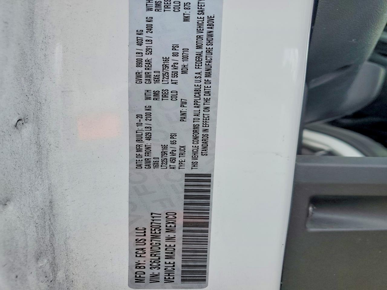 Ram Promaster 2500 High