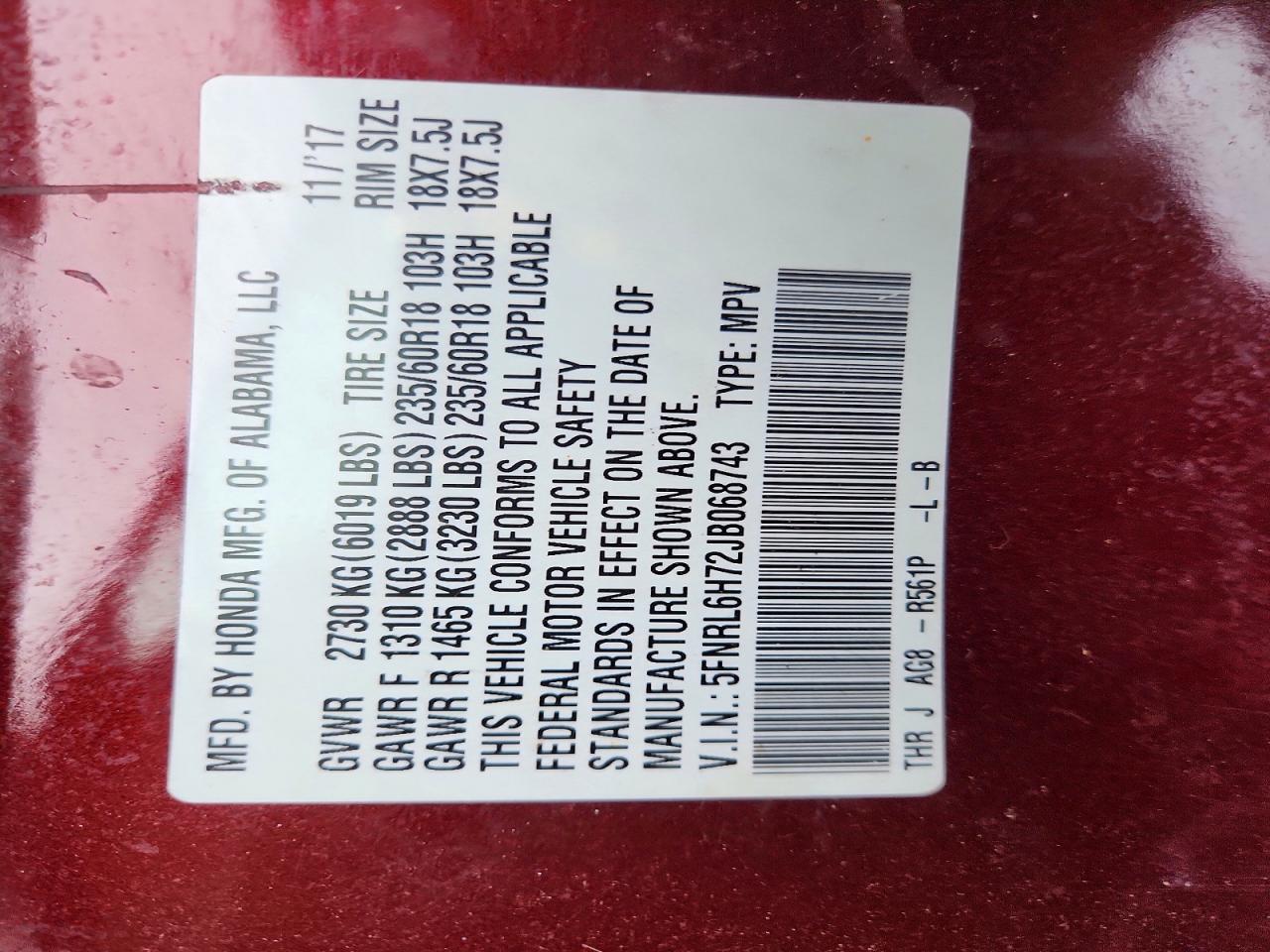 Honda Odyssey Exl