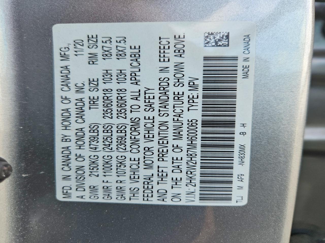 Honda Crv Exl