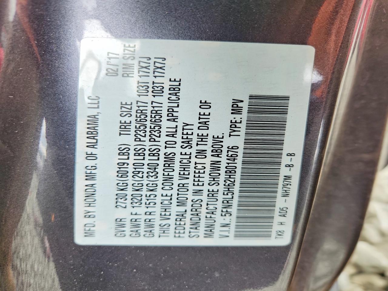 Honda Odyssey Exl
