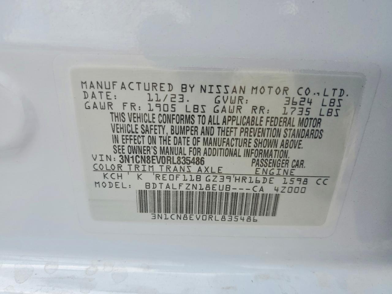 Nissan Versa Sv