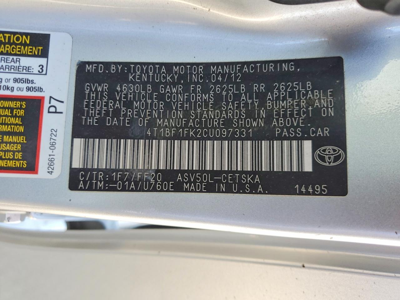 Toyota Camry Se