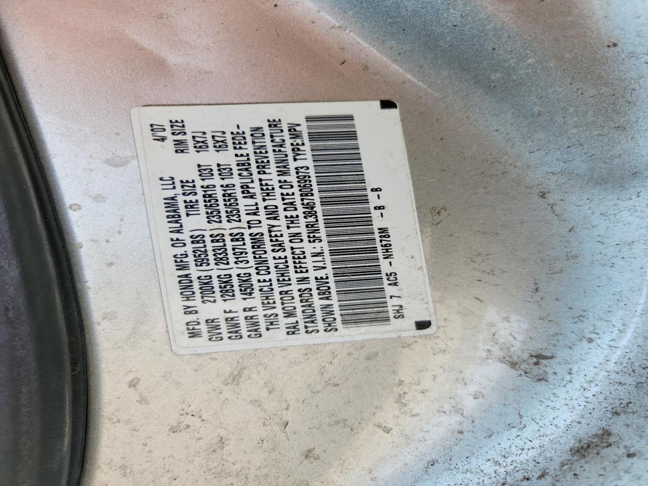 Honda Odyssey Ex
