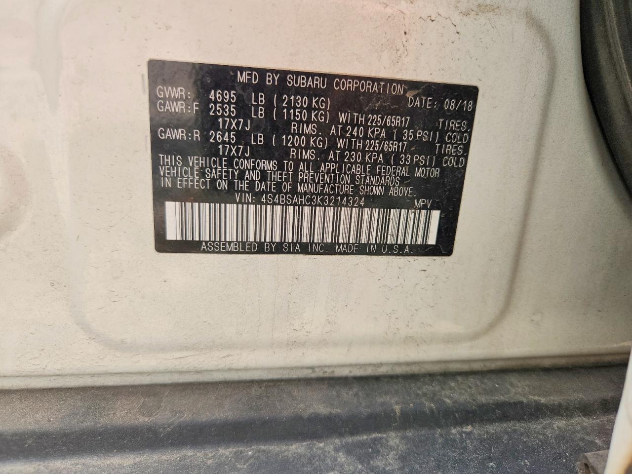 Subaru Outback 2.5i Premium