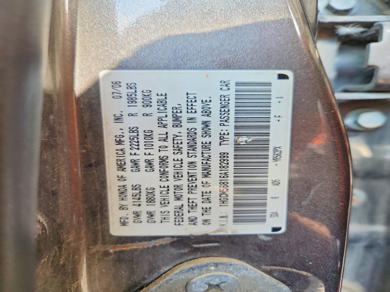 Honda Accord Ex