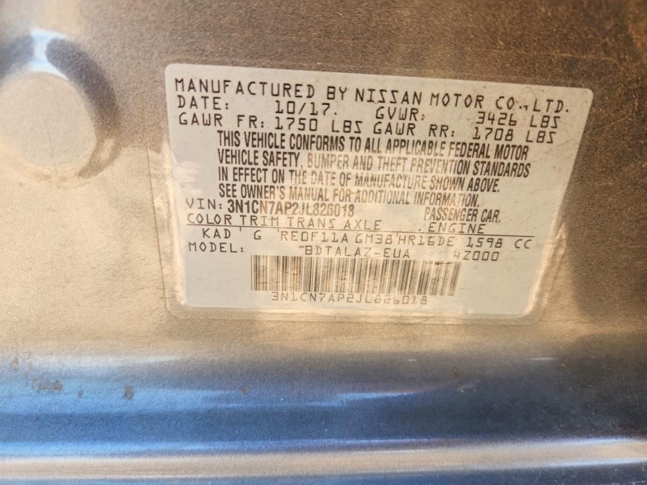 Nissan Versa S Plus