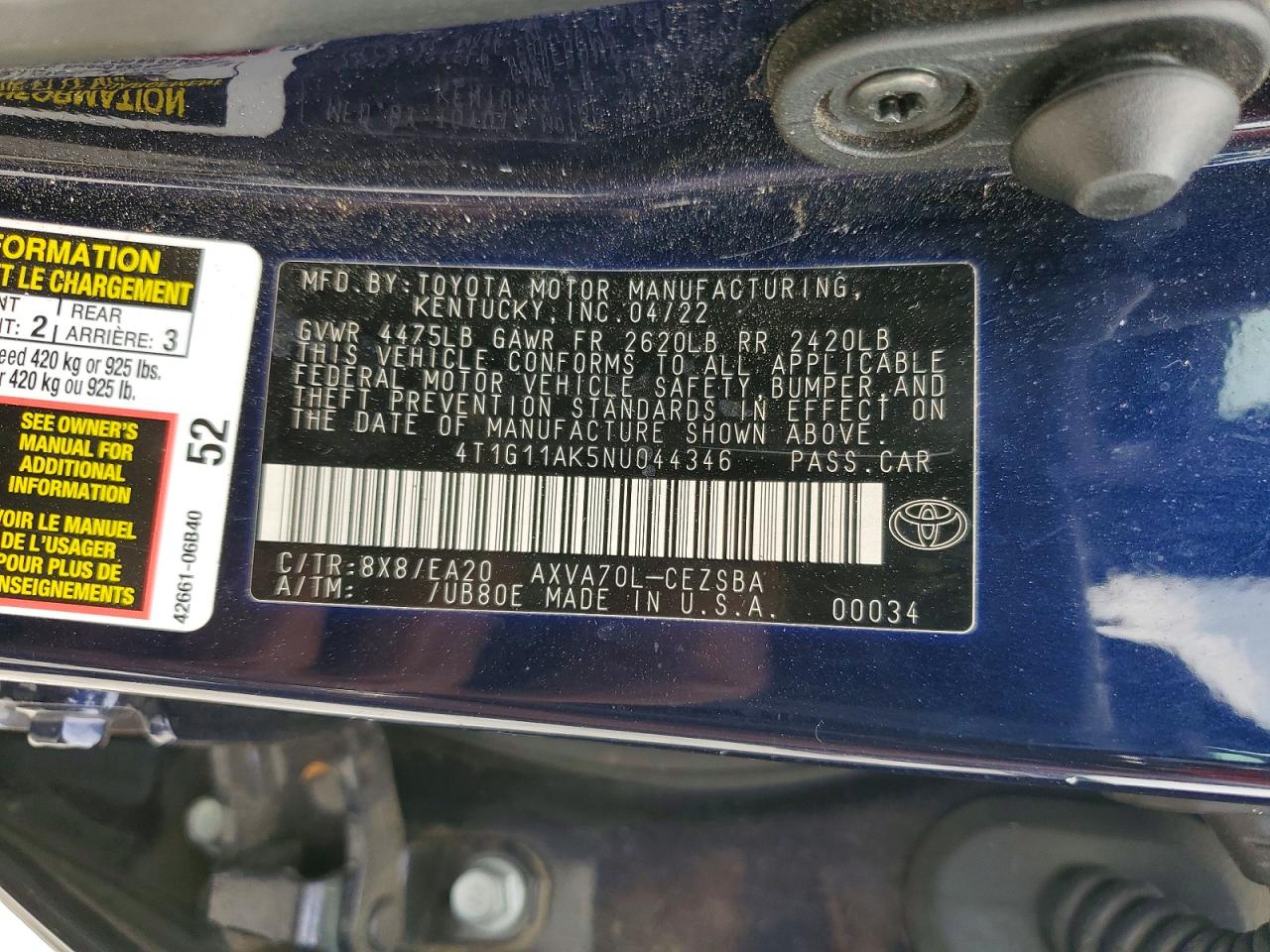 Toyota Camry Se