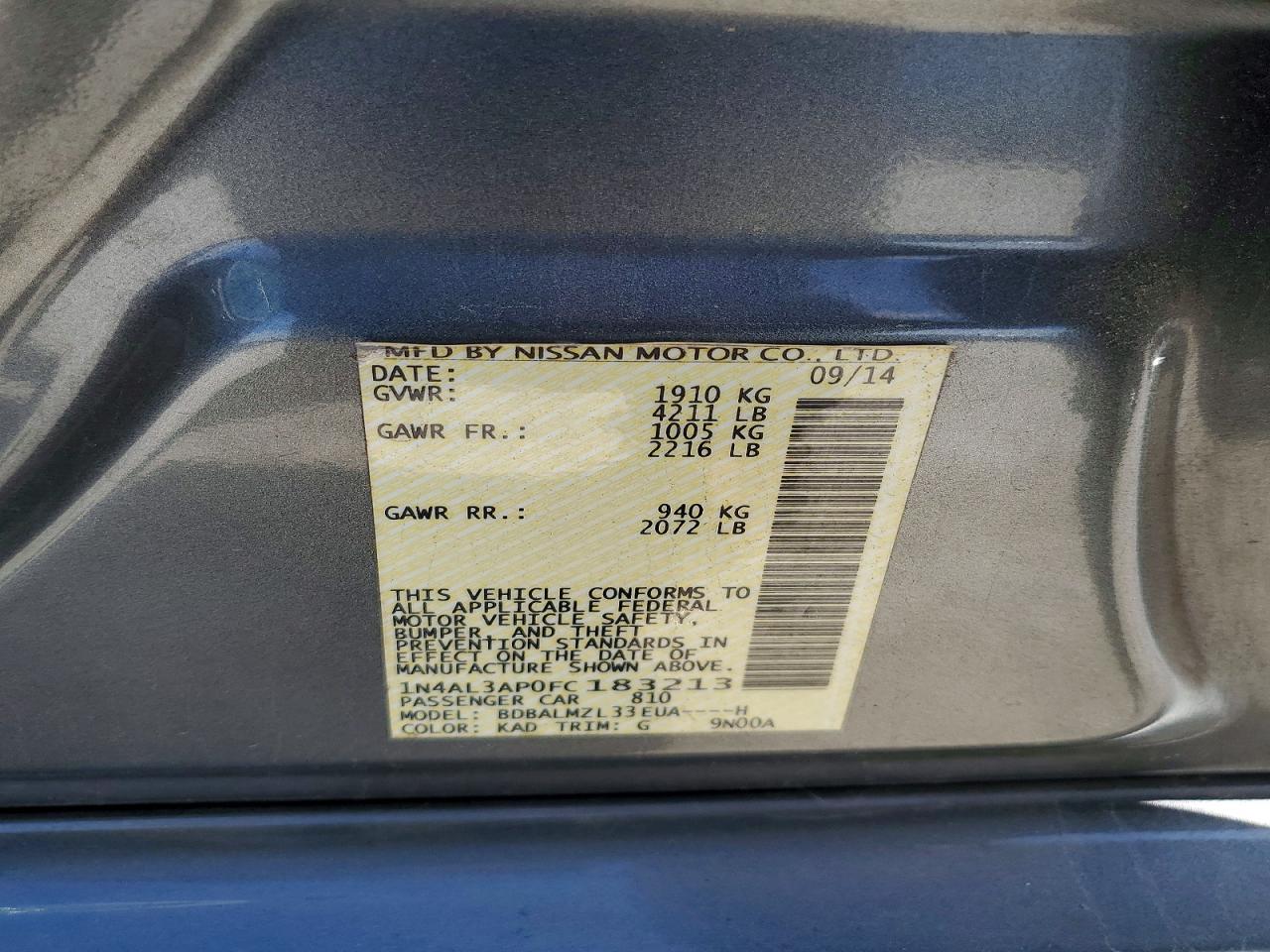 Nissan Altima 2.5 Sv