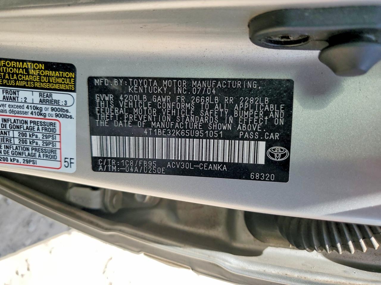 Toyota Camry Le