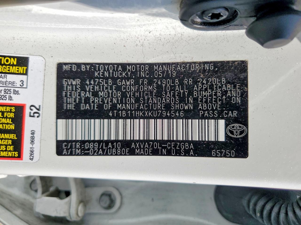 Toyota Camry Xle