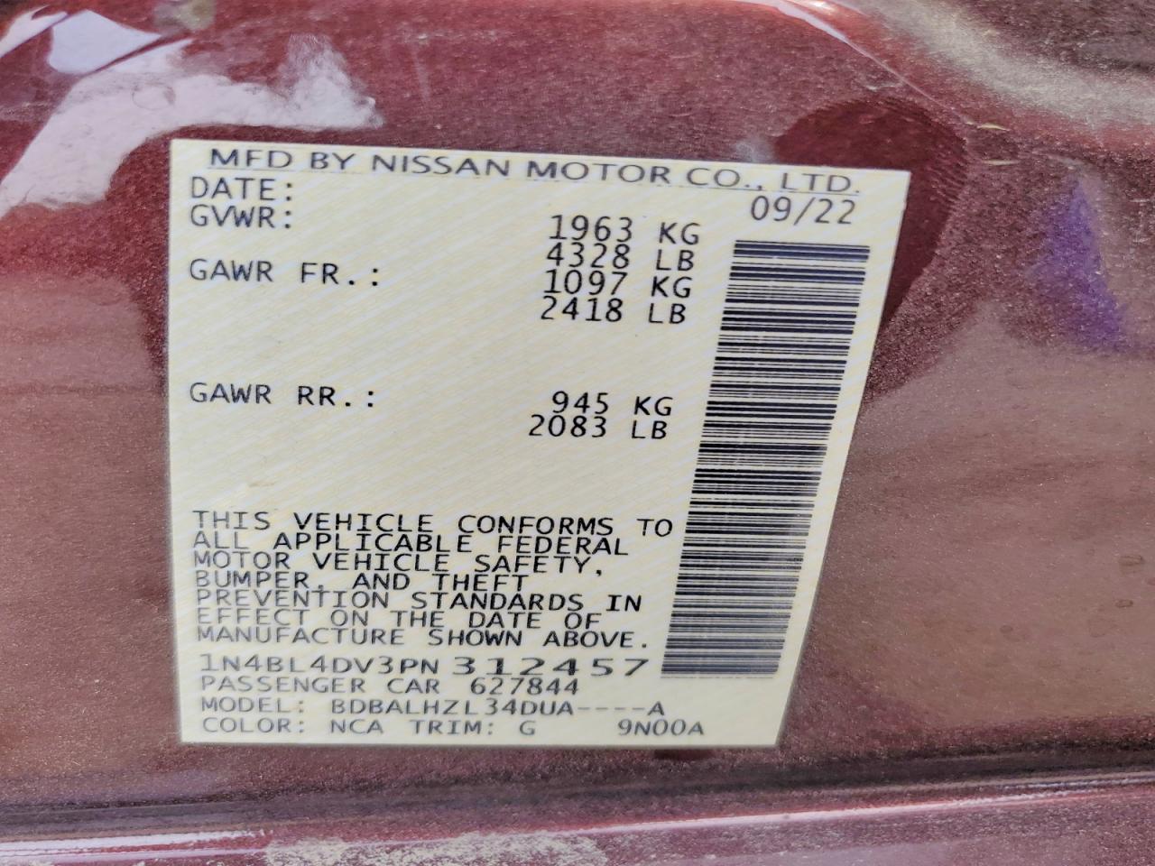Nissan Altima Sv