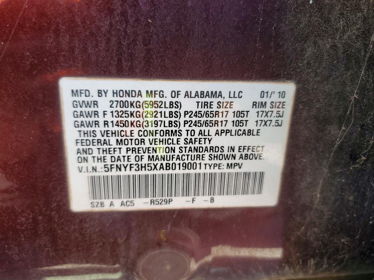 Honda Pilot Exl
