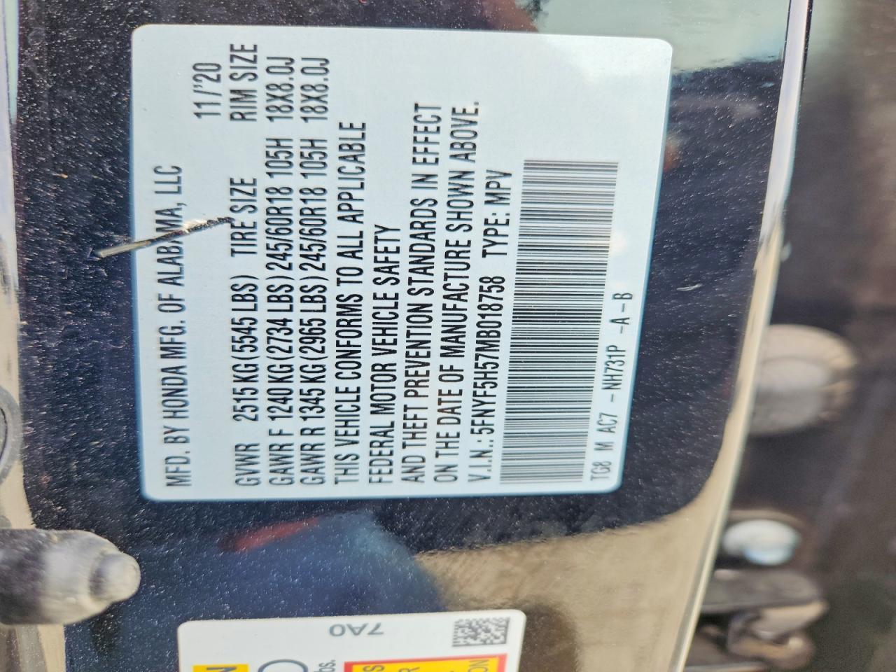 Honda Pilot Exl