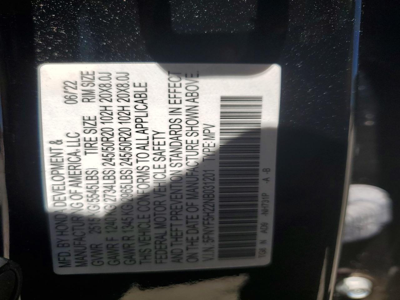 Honda Pilot Se