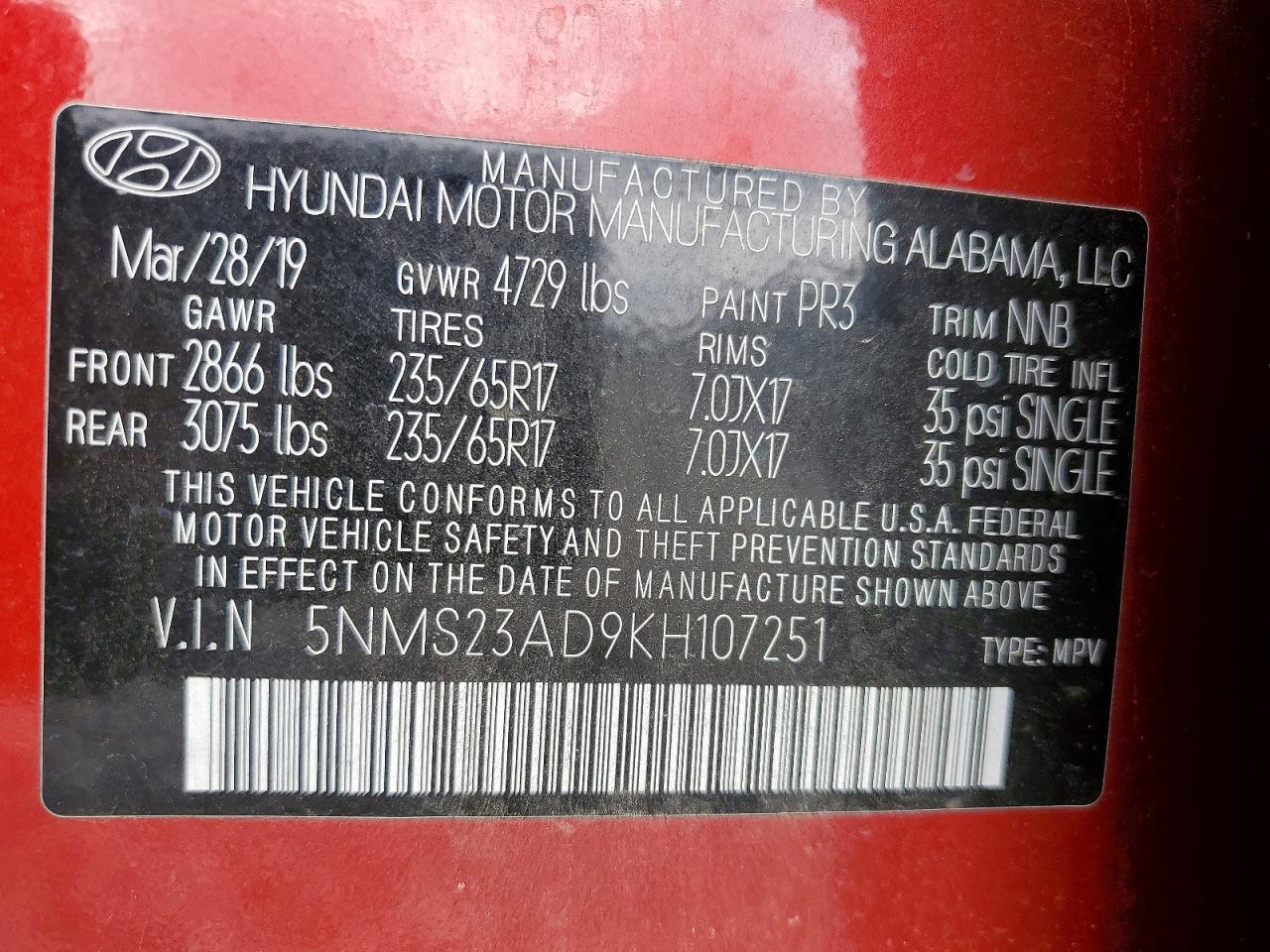 Hyundai SANTA FE Se 2.4l