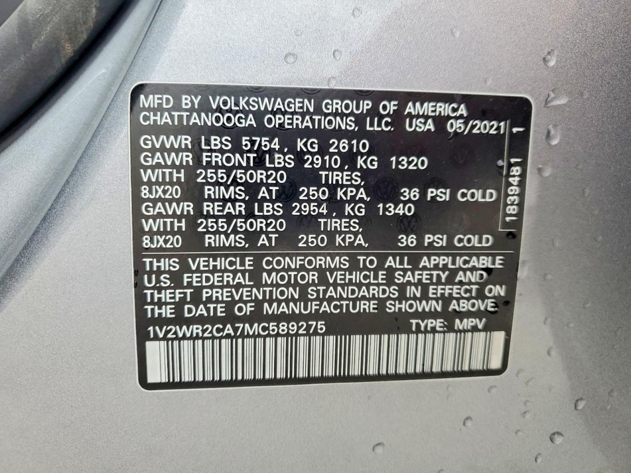 Volkswagen Atlas Se