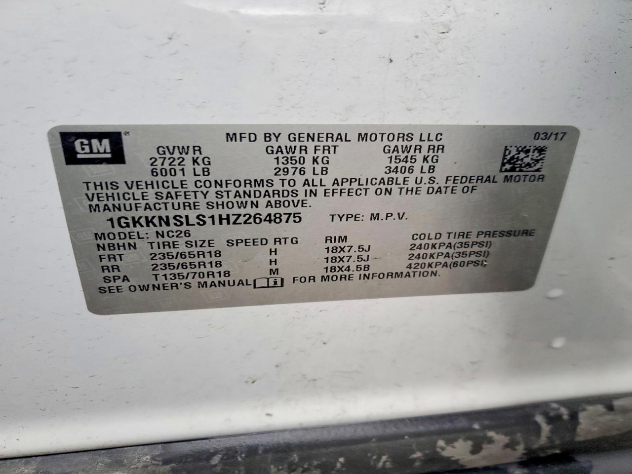 GMC Acadia Sle