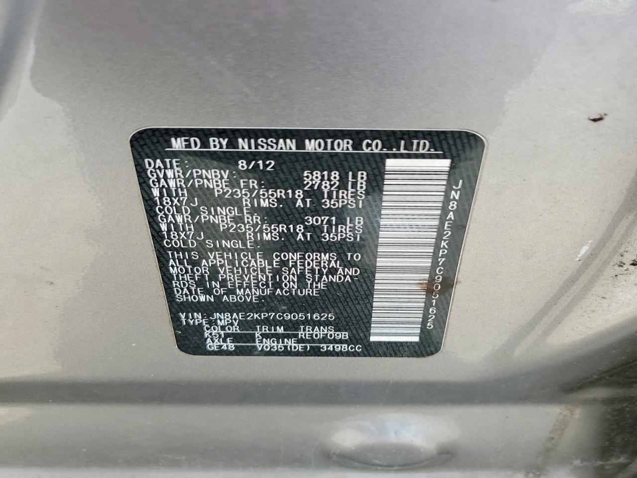 Nissan Quest 3.5 S