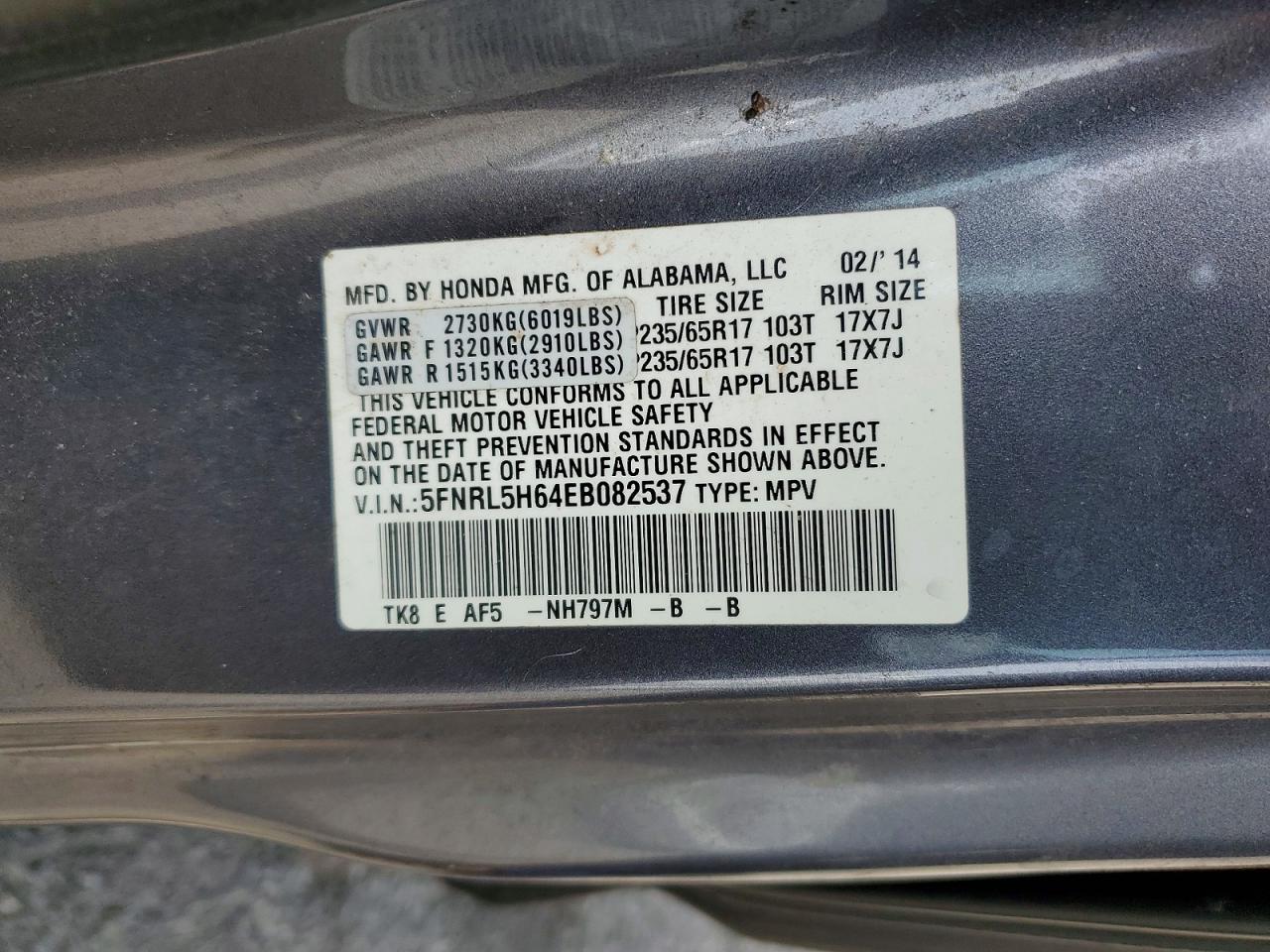 Honda Odyssey Exl
