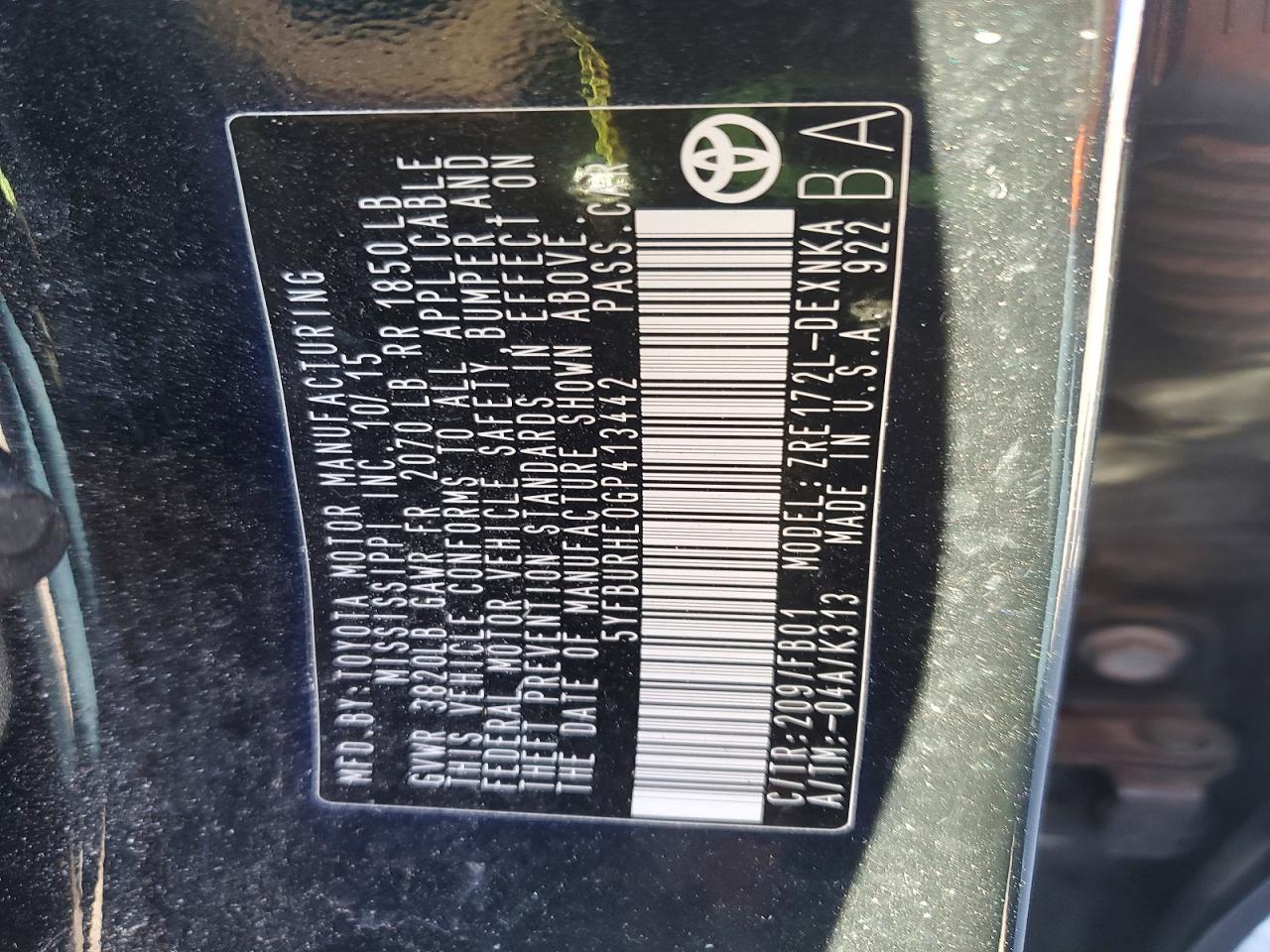 Toyota Corolla Le