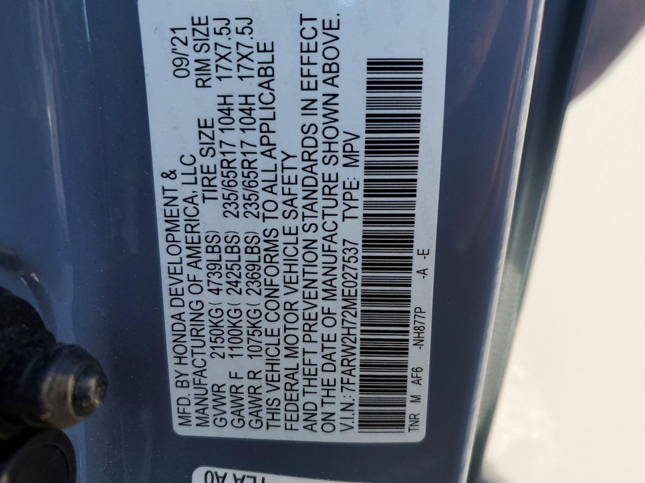 Honda Crv Se