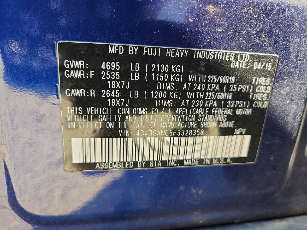 Subaru Outback 2.5i Limited