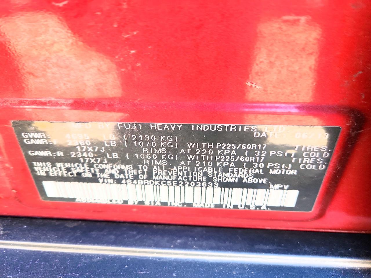 Subaru Outback 3.6r Limited