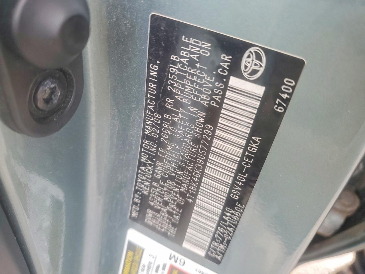 Toyota Camry Xle V6