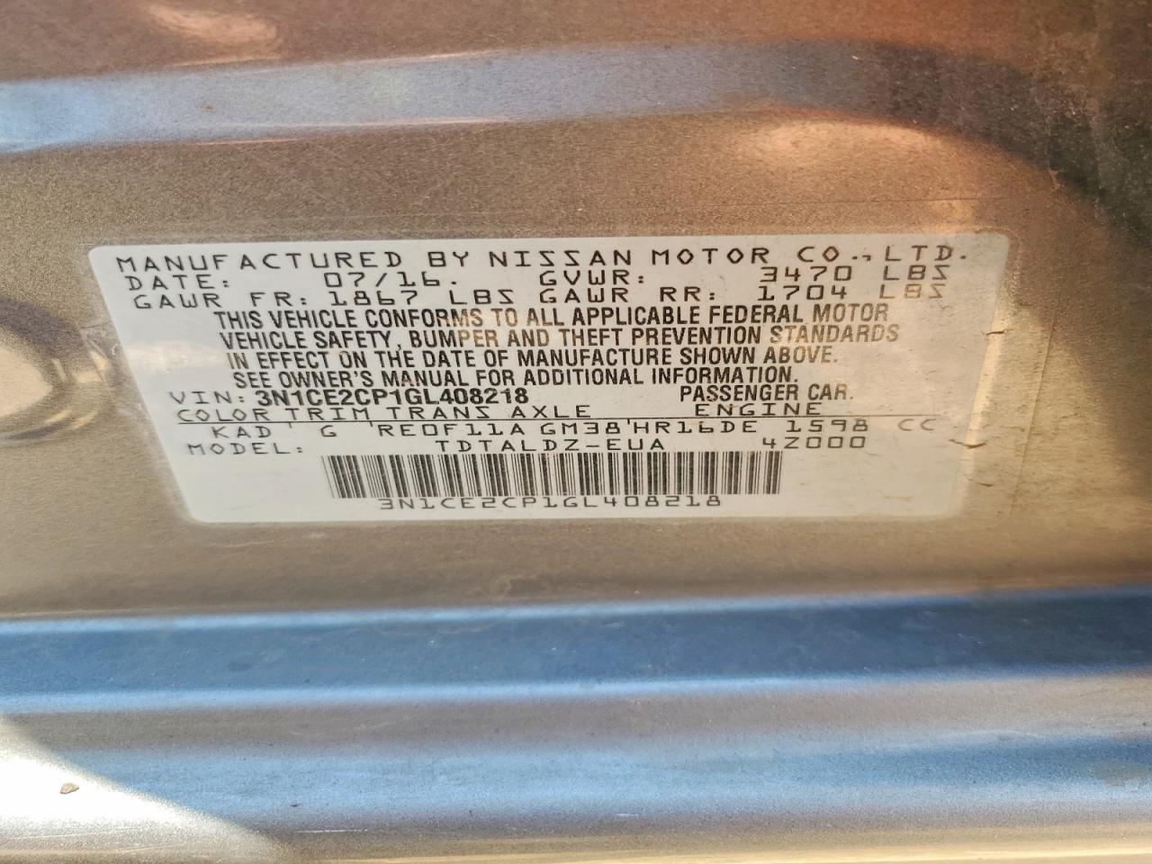Nissan Versa Sv