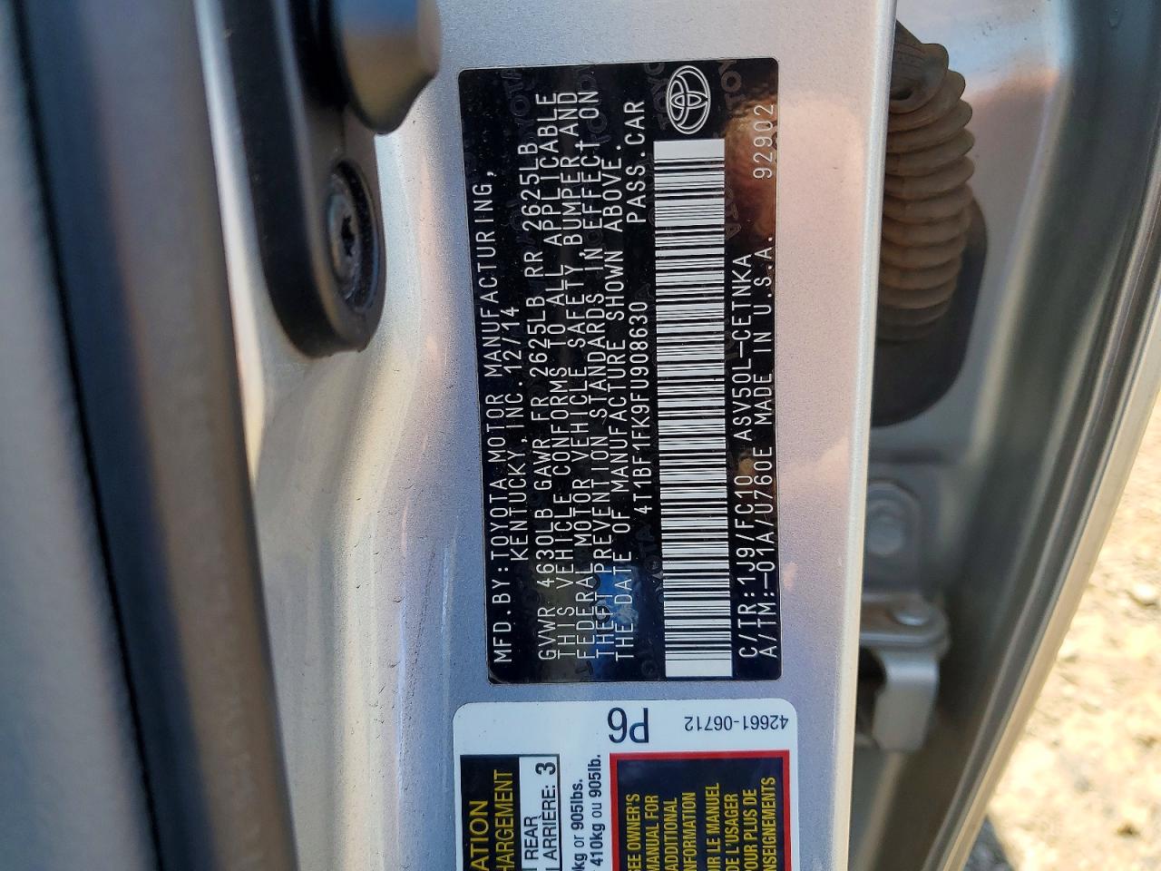 Toyota Camry Le